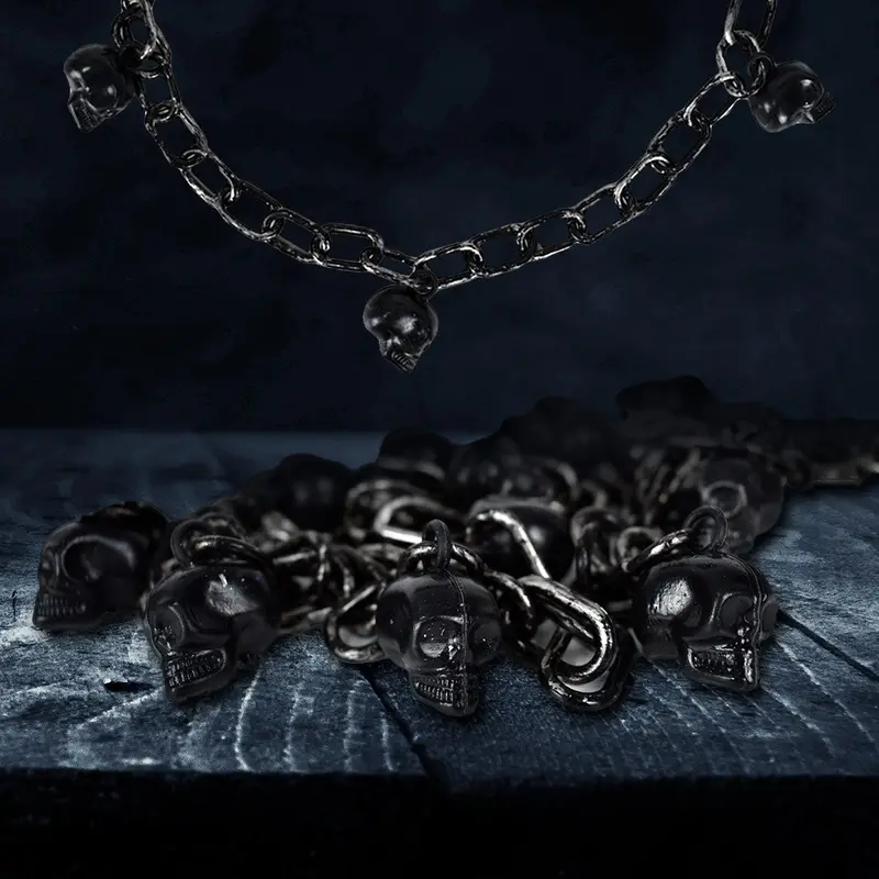 Calavera, Cadena Decorativa, Color Plata 1