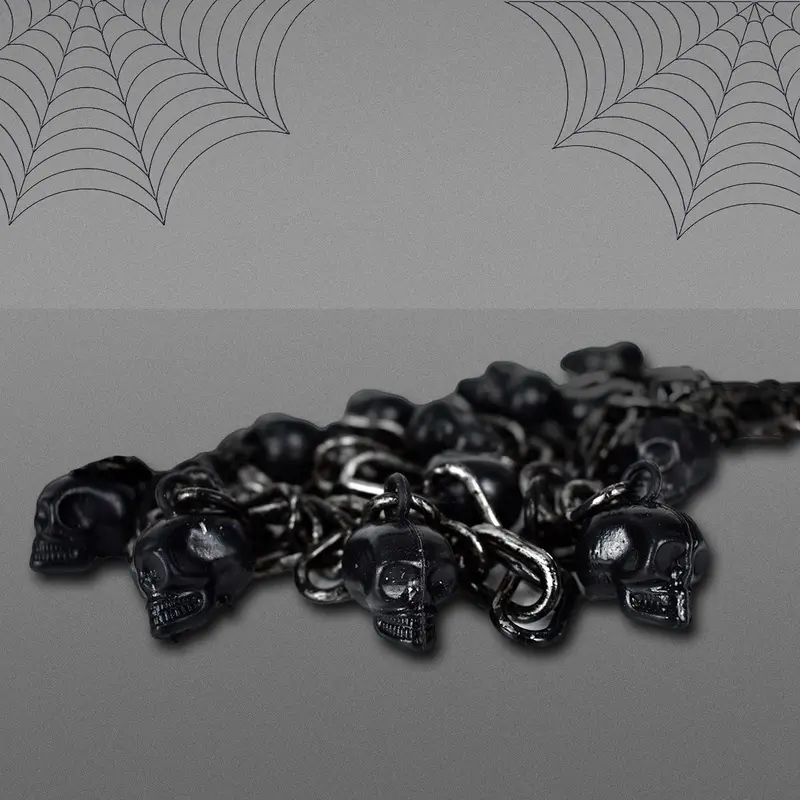 Calavera, Cadena Decorativa, Color Plata 2