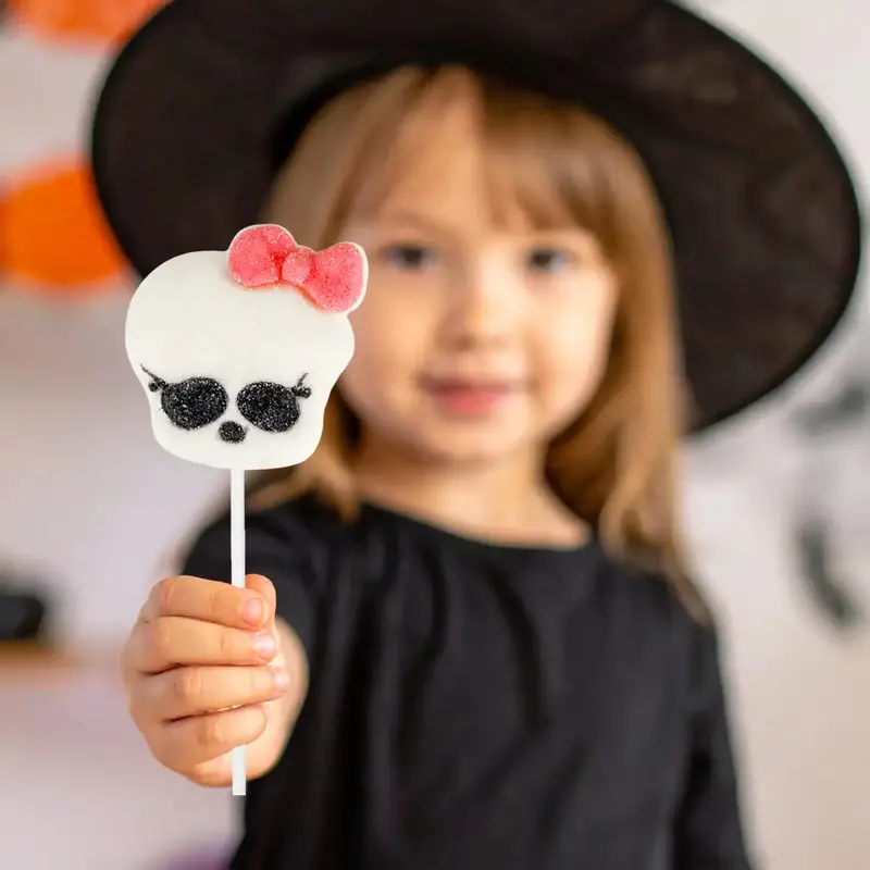 Calavera Con Moño, Paleta De Malvavisco, 35 Gr 1