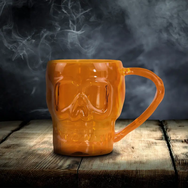 Calavera, Taza, Color Naranja 1