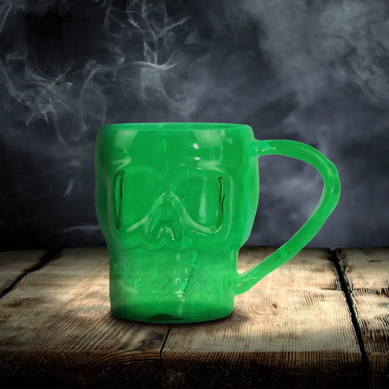 Calavera, Taza, Color Verde 1