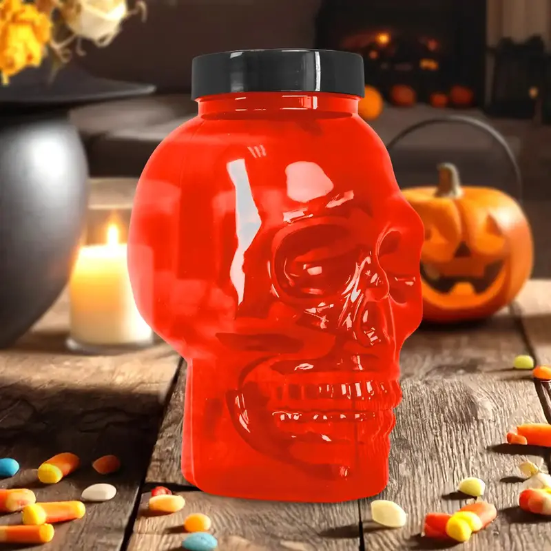 Calavera, Vaso De Plástico Con Luz 1
