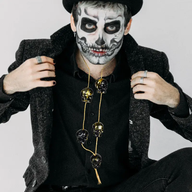 Calaveras, Collar, Color Oro 1