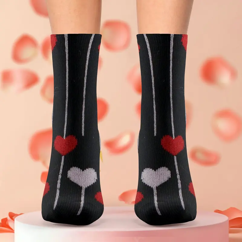 Calcetines De Corazón, Color Negro 2