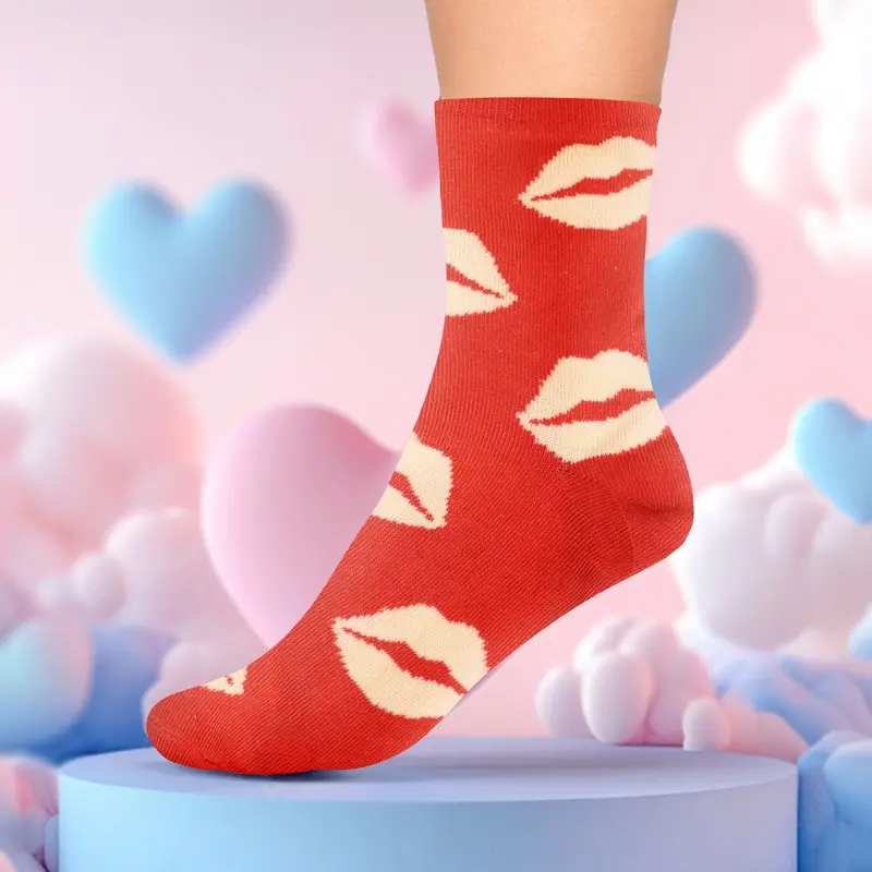 Calcetines De Kiss, Color Rojo 1