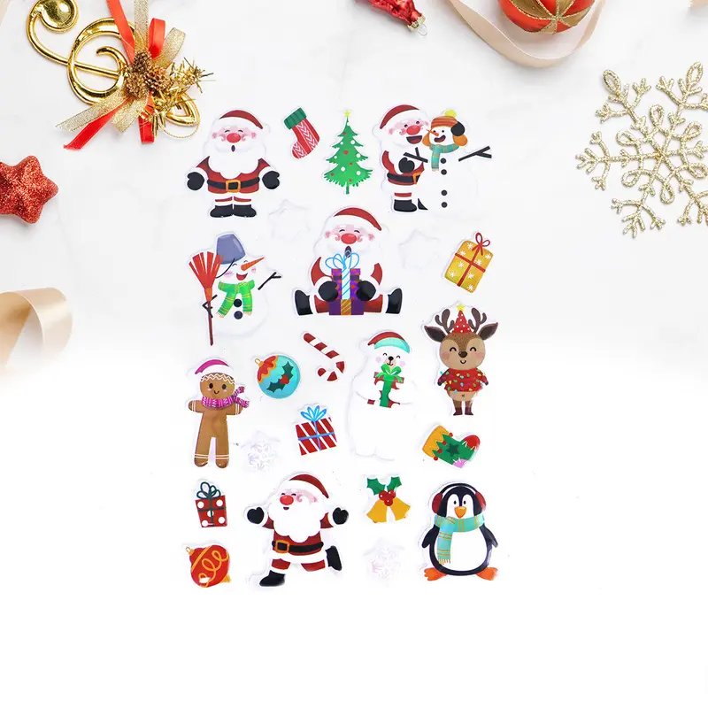 Calcomanías Navideñas, Muñeco De Nieve 1