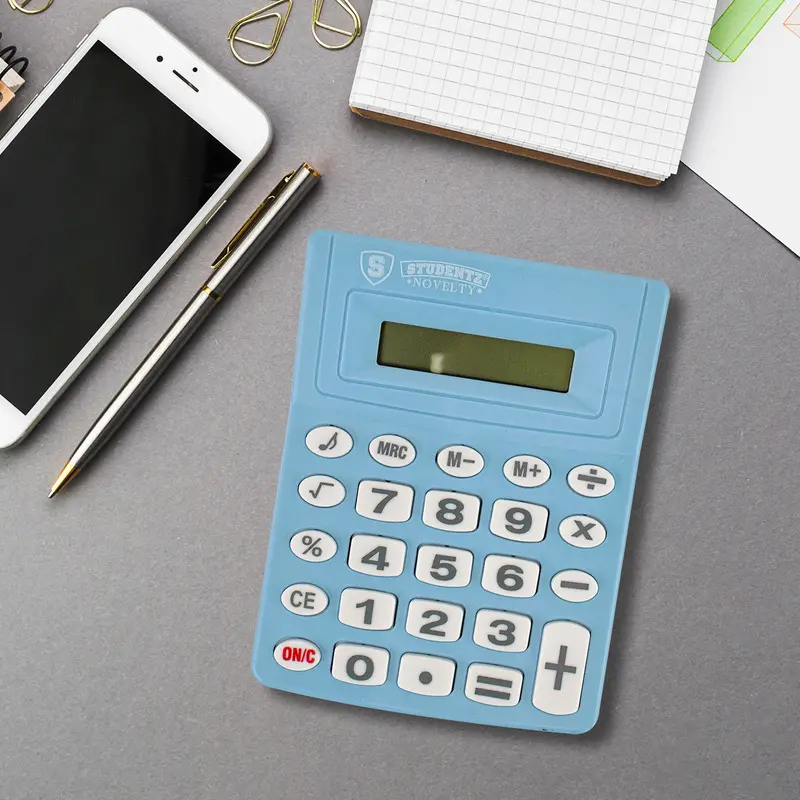 Calculadora De Escritorio Studenz Color Azul Cielo 1