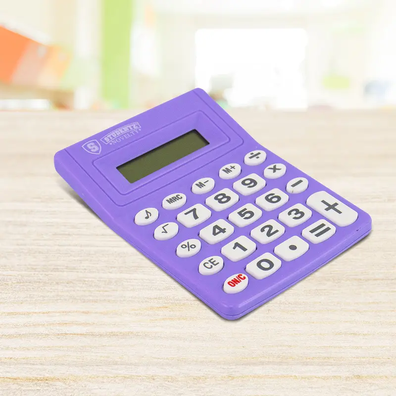 Calculadora De Escritorio Studenz Color Morado 2