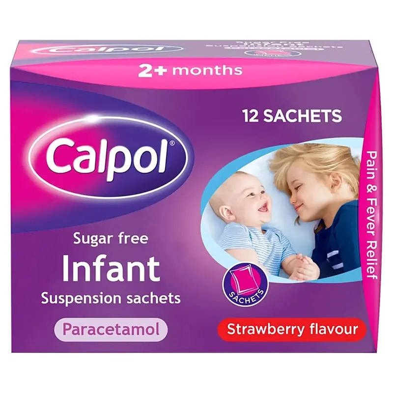 Calpol Sugar Free Infant Suspension 2+ Months 12 Sachets 1