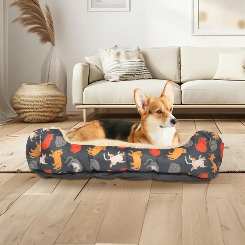 Cama Color Azul Marino Para Mascota 38X24x11cm 1