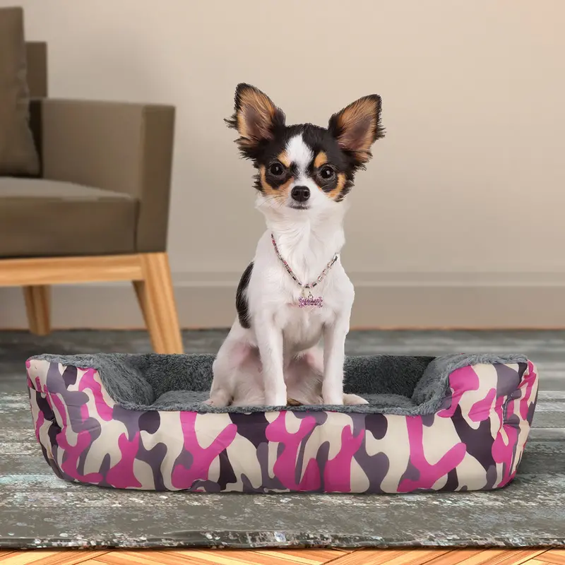 Cama Con Diseã±O De Manchas Para Mascota 1