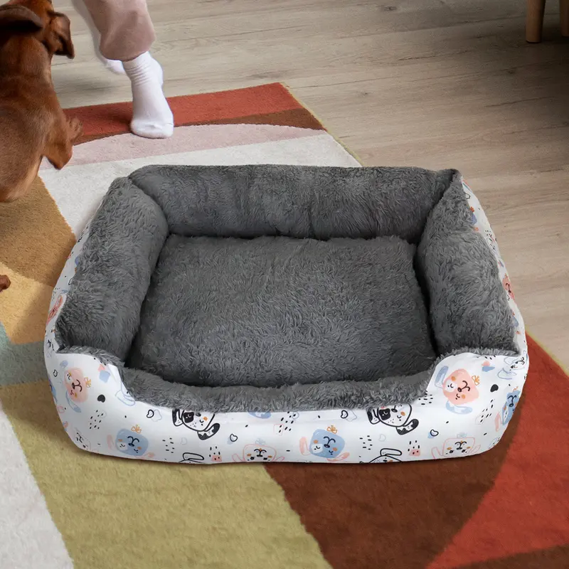 Cama Con Diseño De Perritos Para Mascota 2