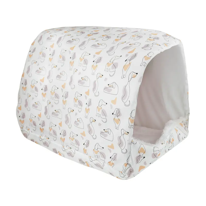 Cama Con Techo Diseño Perrito Para Mascota 43X35x27cm 2