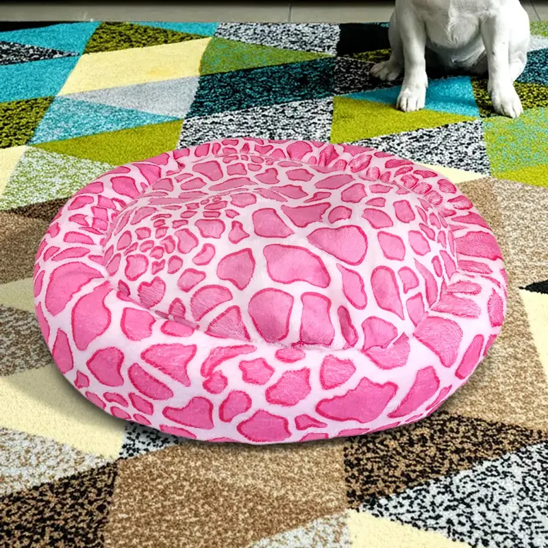 Cama Para Mascota, Animal Print, Color Rosa 2