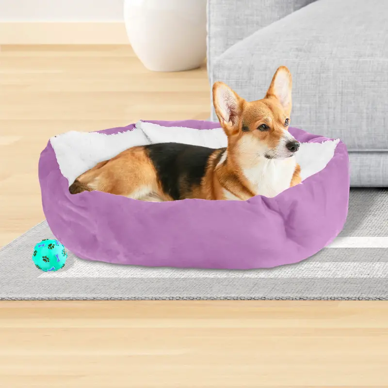 Cama Para Mascota Hexagonal, Color Lila 40X24x12cm 1
