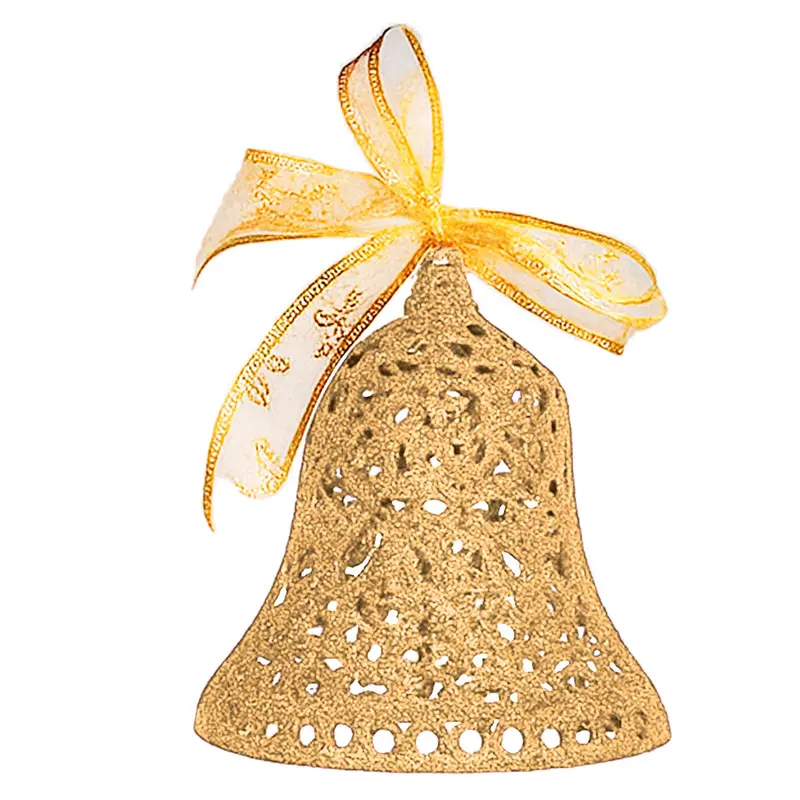 Campana Jumbo, Ornamento Navideño, Color Dorado 2