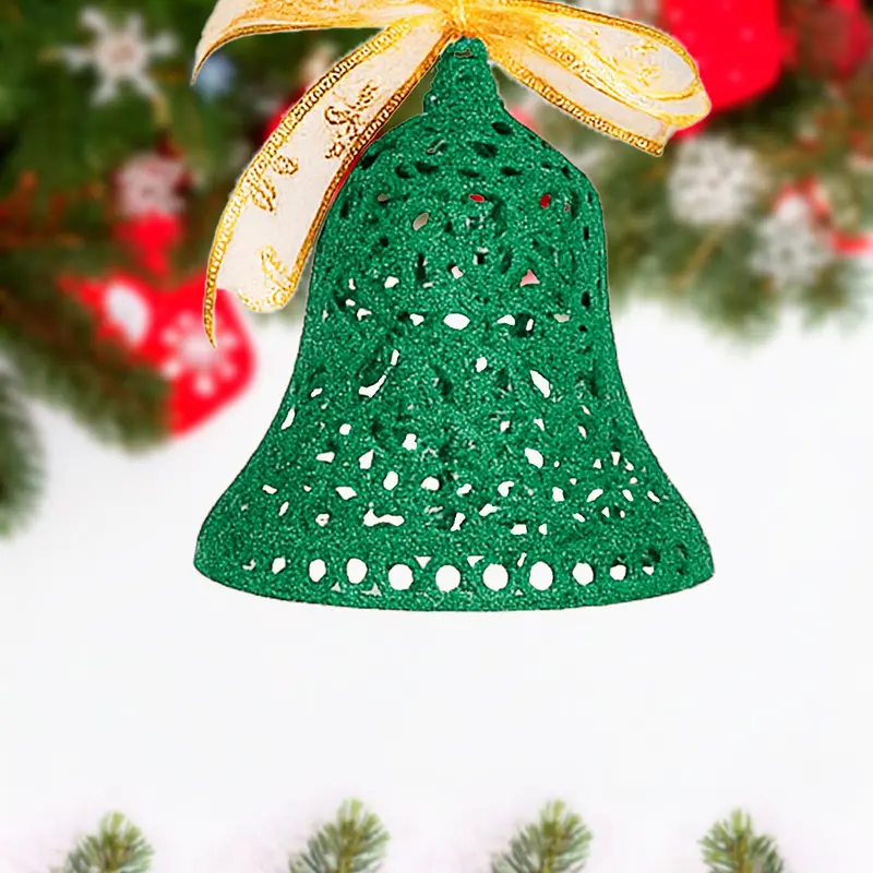 Campana Jumbo, Ornamento Navideño, Color Verde 1