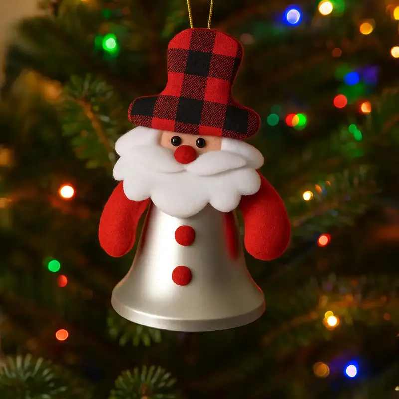Campana Navideña Decorada De Santa Claus 2