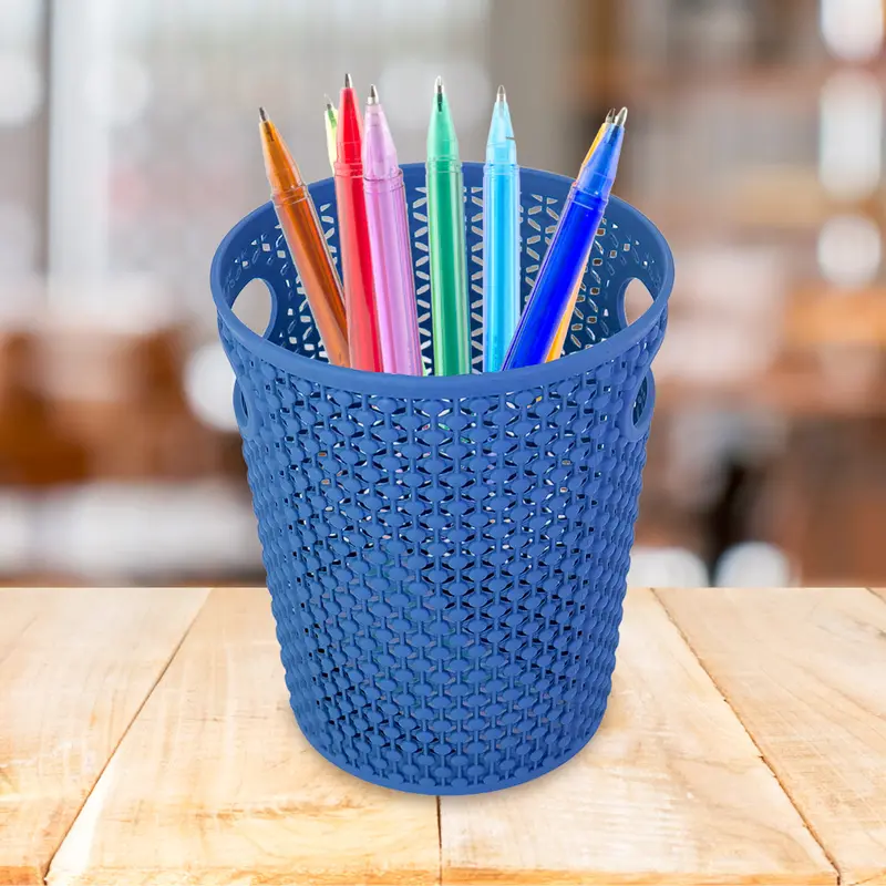 Canasta Calada Organizadora Multiusos Color Azul, 16Cm 1
