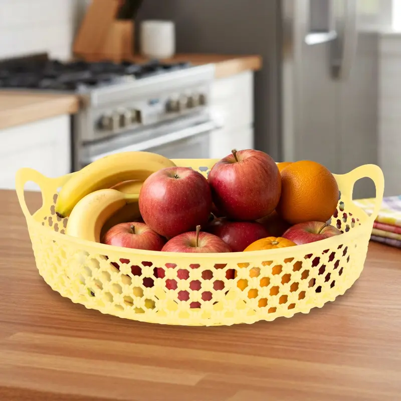 Canasta Circular, Color Amarillo 1