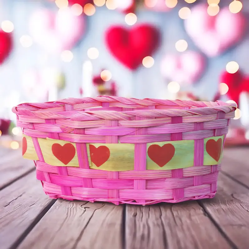 Canasta, Corazón, Color Rosa 2