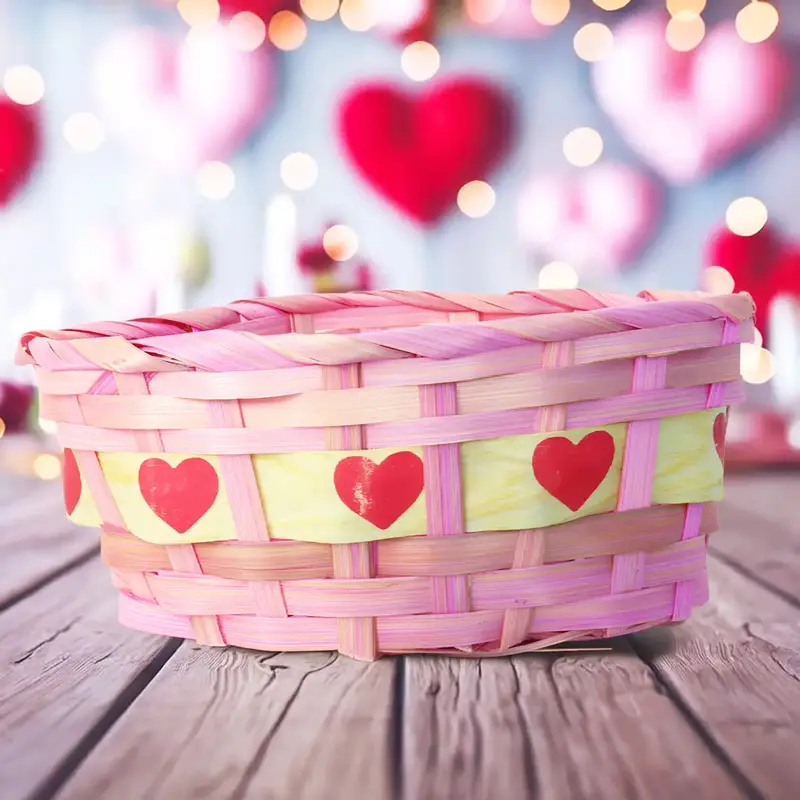 Canasta, Corazón, Color Rosa Claro 2
