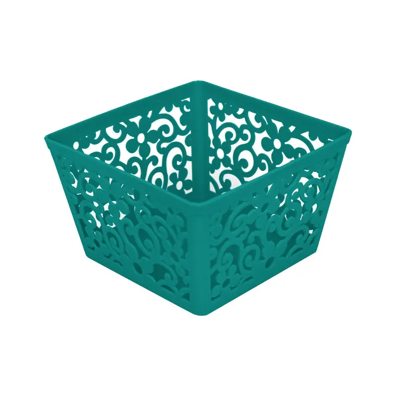 Canasta De Plástico Color Turquesa 2