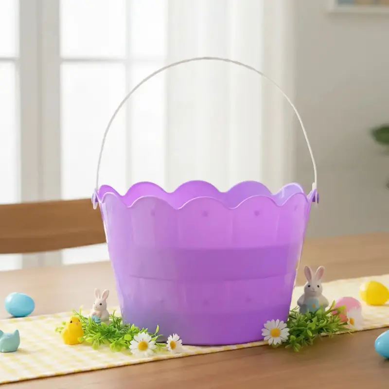 Canasta De Plástico, Pascua, Color Morado 2