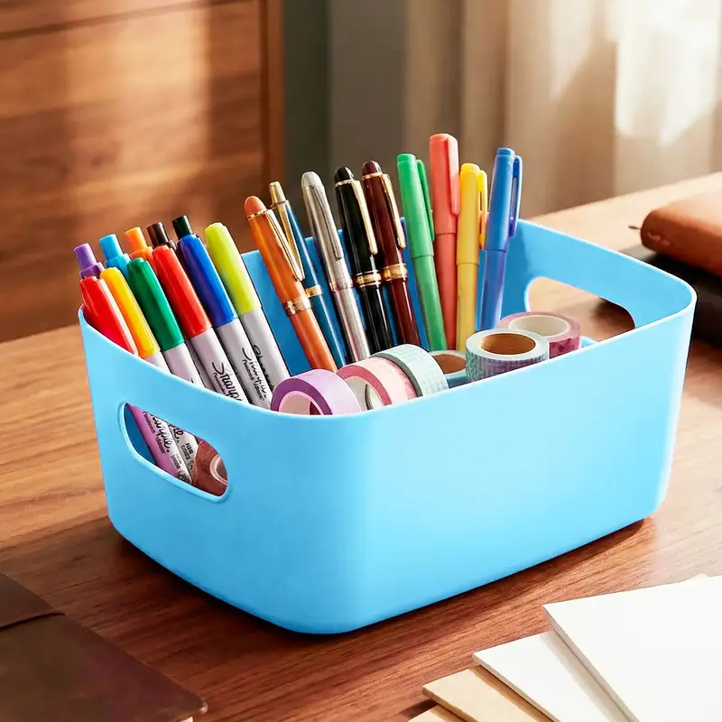 Canasta Organizadora, Rectangular, Color Azul 1