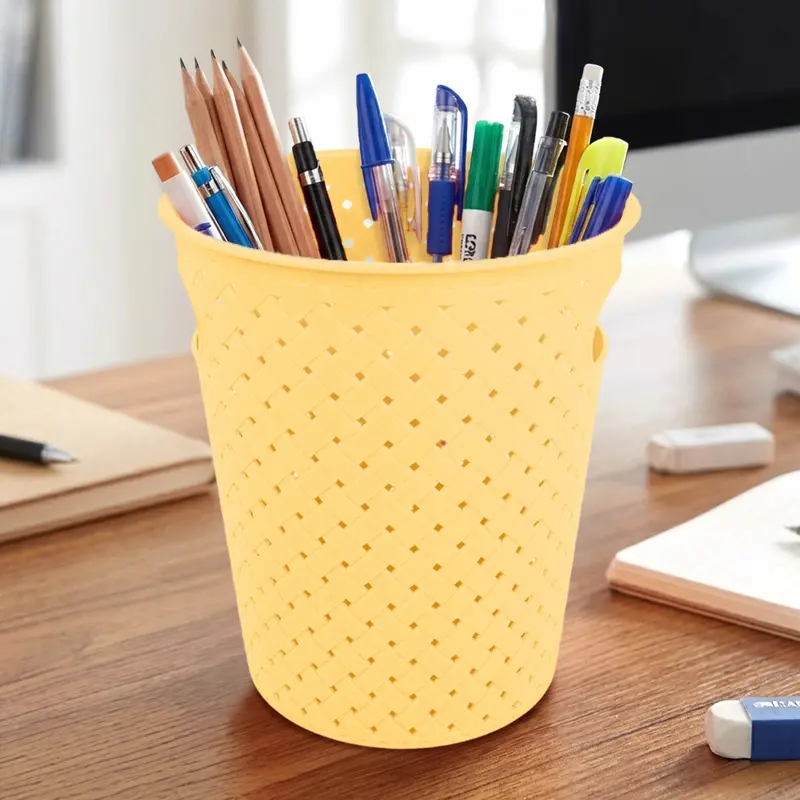 Canasta Organizadora, Redonda, Color Amarillo 1