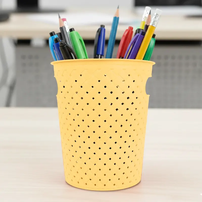 Canasta Organizadora, Redonda, Color Amarillo 2
