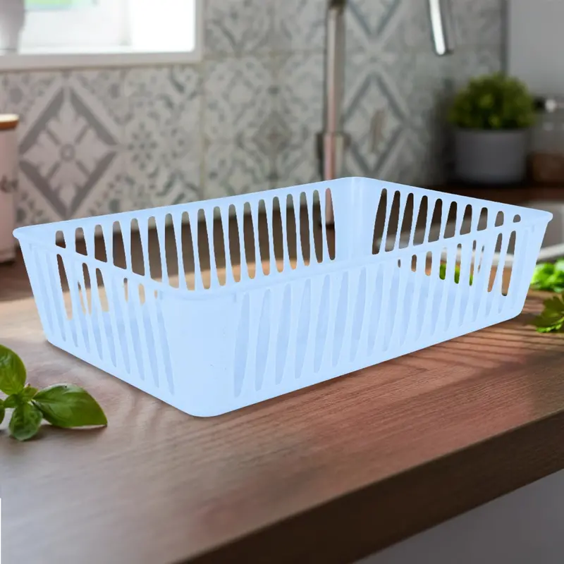 Canasta Rectangular, Color Azul 2