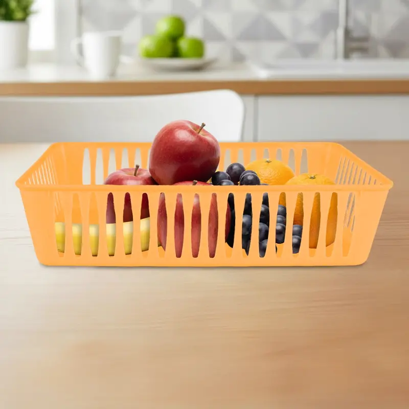 Canasta Rectangular, Color Naranja 1