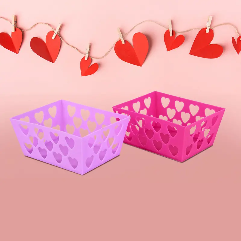 Canastas Con Orificios En Forma De Corazón, 2 Pza. 1