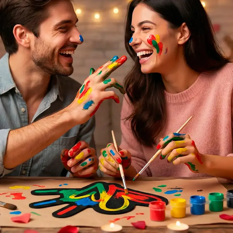 Canvas Diy Con Pinturas, Corazones 1