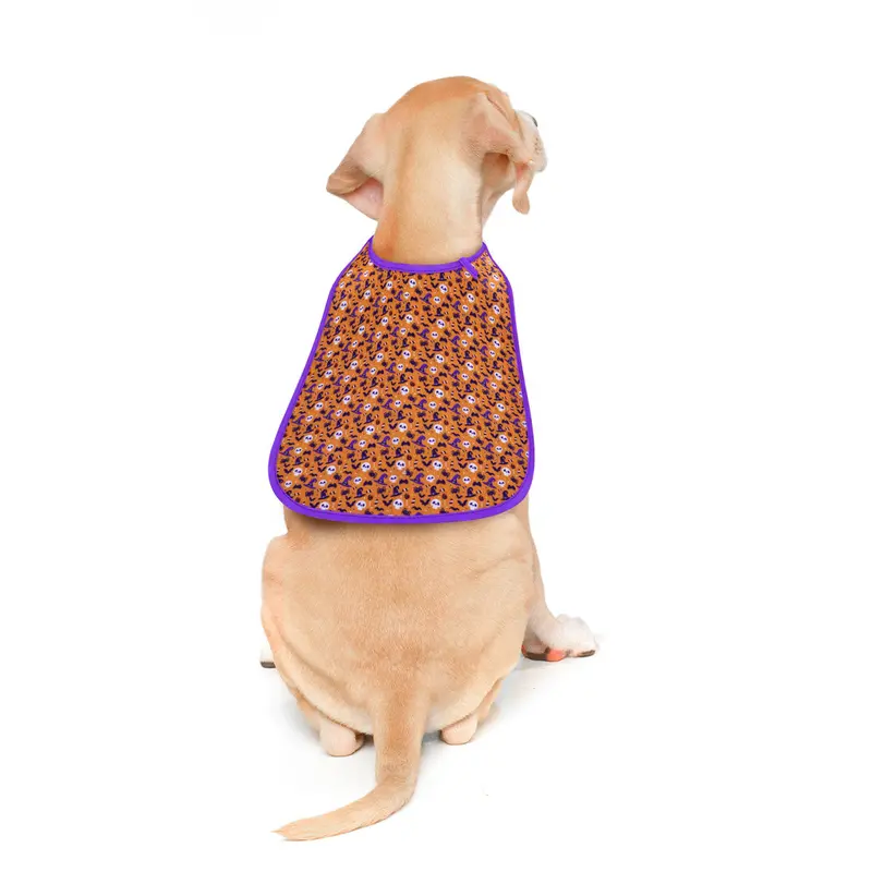 Capa Para Mascota Color Naranja Con Diseño De Halloween 2