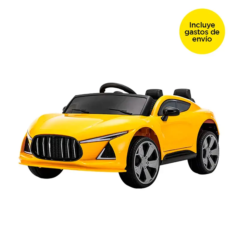 Carrito Eléctrico Deportivo Color Amarillo Para Niños 1