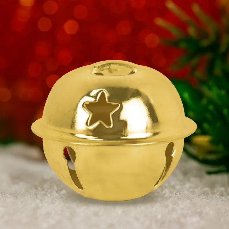 Cascabeles Navideños, Color Oro, 9 Pzas 1