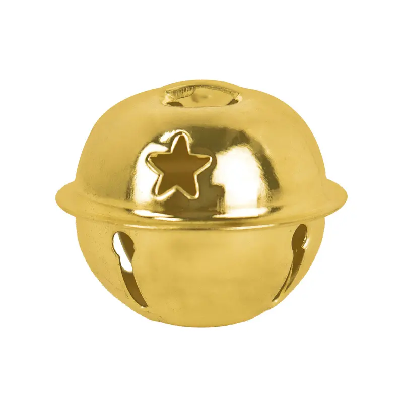 Cascabeles Navideños, Color Oro, 9 Pzas 2