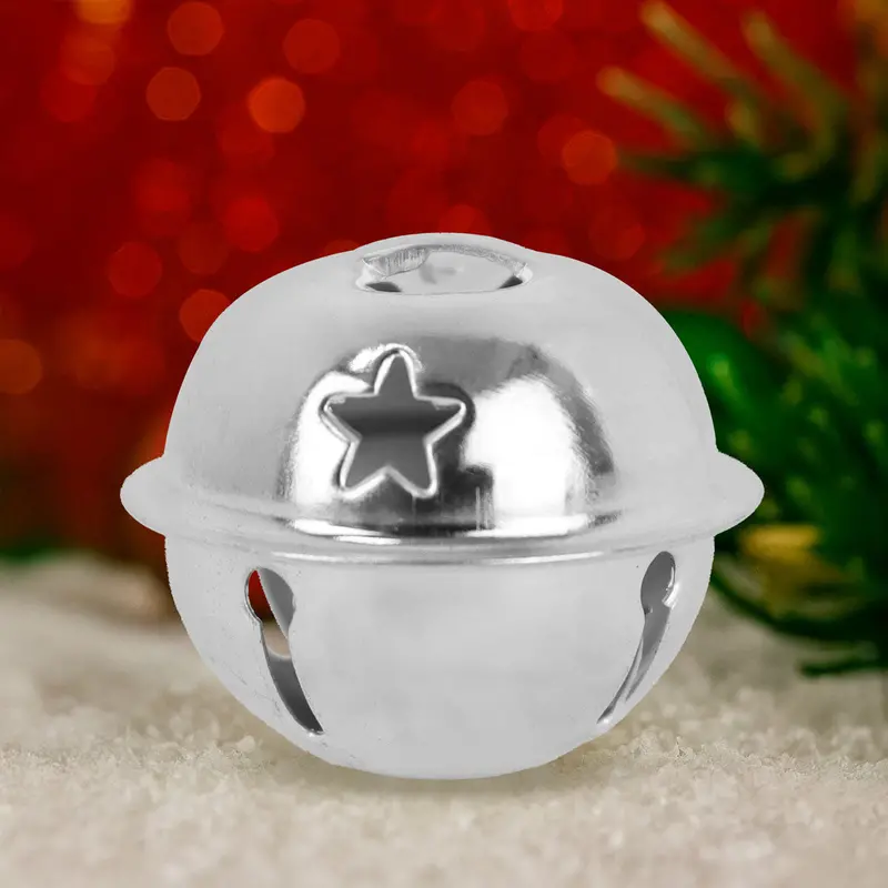 Cascabeles Navideños, Color Plata, 9 Pzas 1
