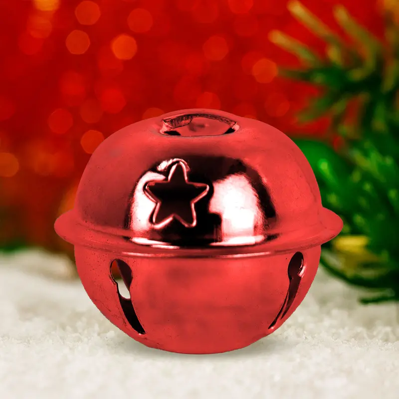 Cascabeles Navideños, Color Rojo, 9 Pzas 1