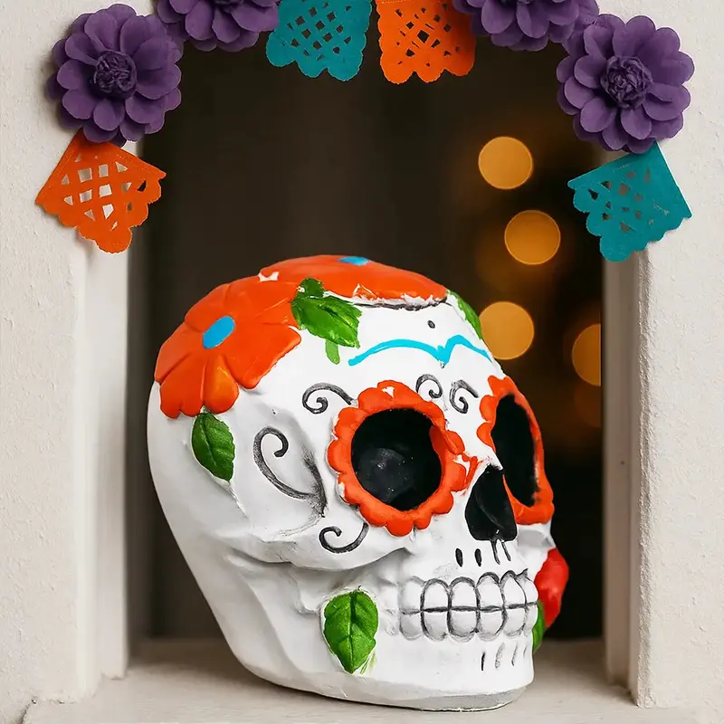 Catrina, Flores, Figura De Cerámica 1