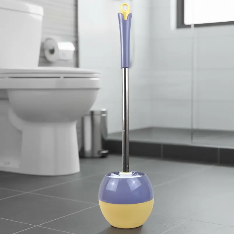 Cepillo Con Base Para Baño, Color Gris 2