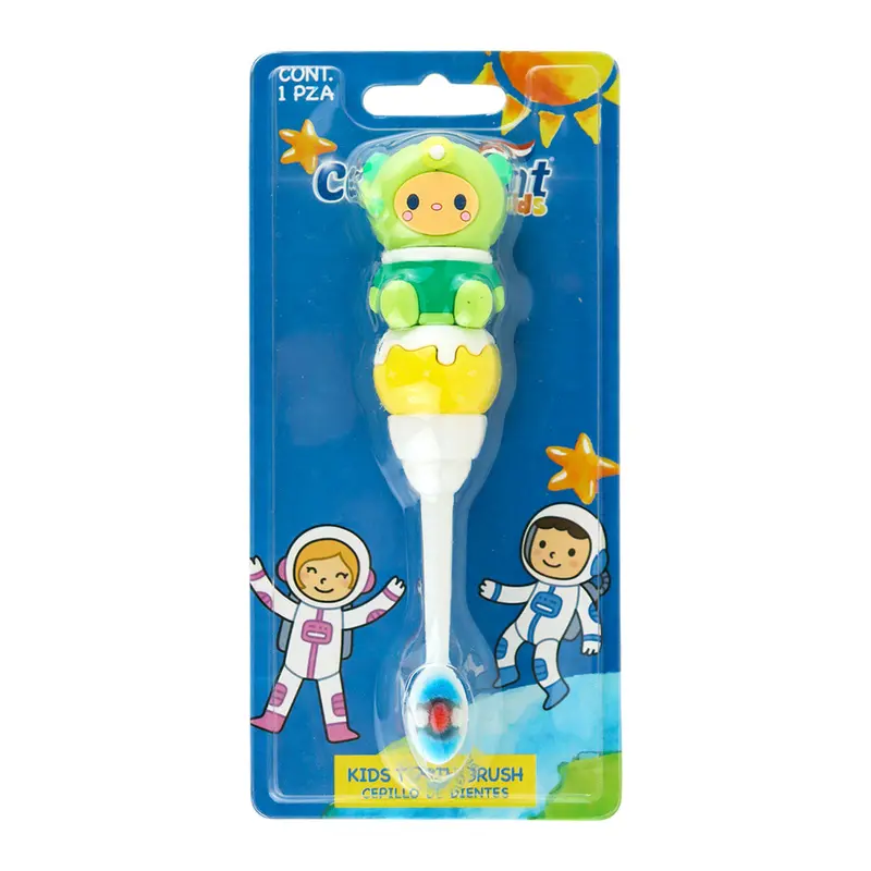 Cepillo De Dientes Para Bebé, Diseño De Astronauta, Color Verde 2