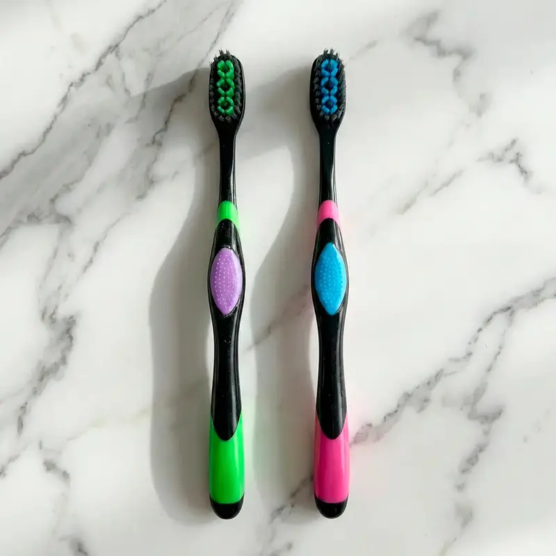 Cepillo Dental, Color Morado Y Azul, 2 Pzas 2