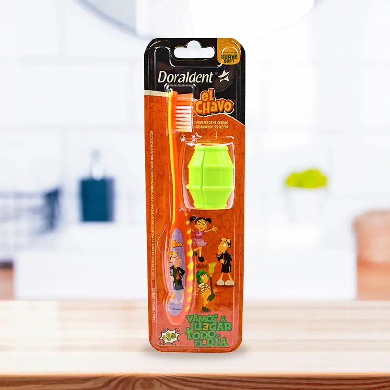 Cepillo Dental Color Naranja Para Niños + Estuche, El Chavo Del 8 2