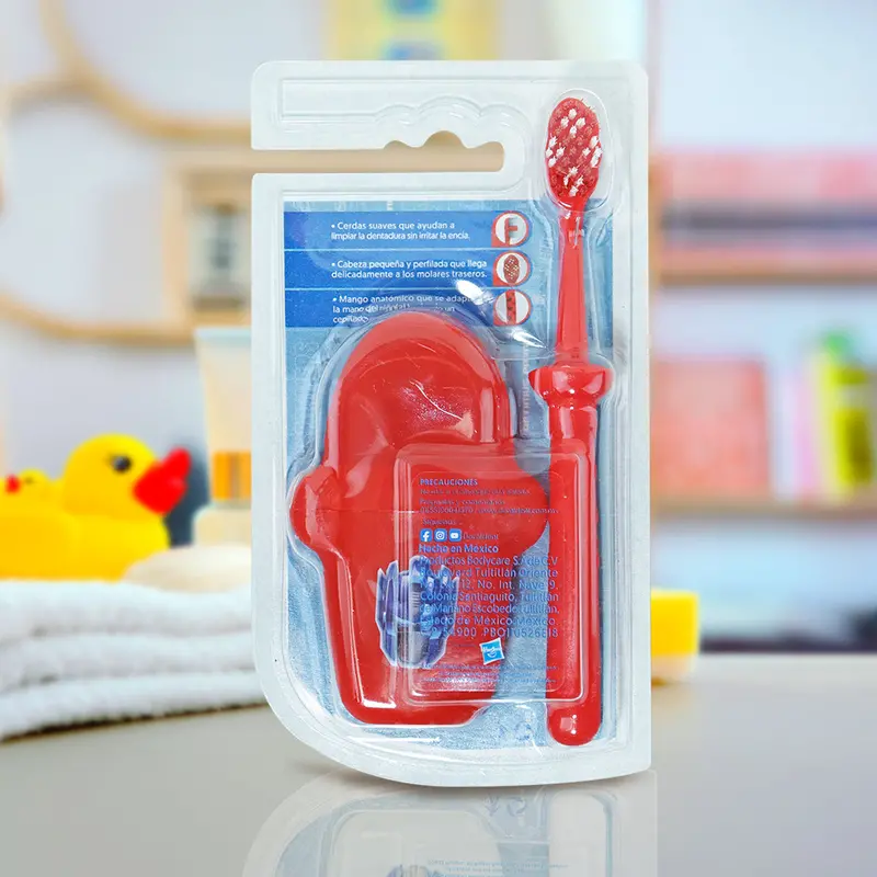 Cepillo Dental Infantil Con Estuche Transformers, Color Rojo 1