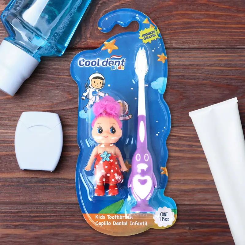 Cepillo Dental Lila, Cool Dent Con Muñeca De Juguete 1