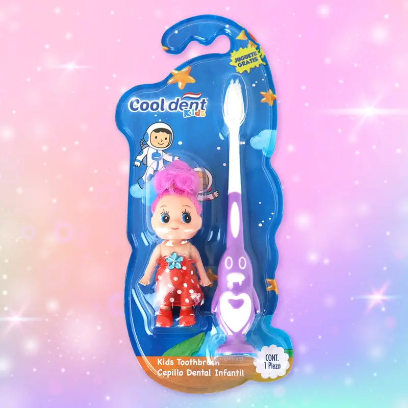 Cepillo Dental Lila, Cool Dent Con Muñeca De Juguete 2