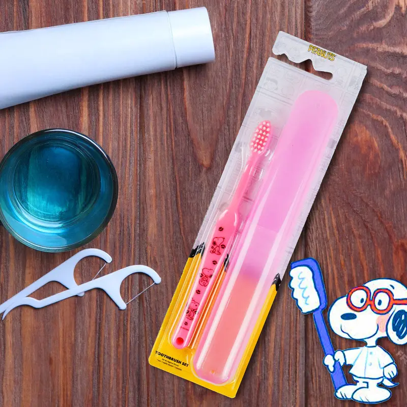 Cepillo Dental, Snoopy, Color Rosa 1